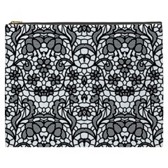 Lace Seamless Pattern With Flowers Cosmetic Bag (xxxl) by Sobalvarro