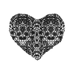 Lace Seamless Pattern With Flowers Standard 16  Premium Flano Heart Shape Cushions by Sobalvarro