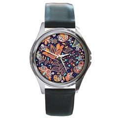 Paisley Round Metal Watch by Sobalvarro