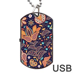 Paisley Dog Tag Usb Flash (two Sides) by Sobalvarro