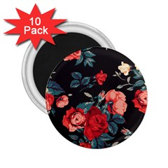 Vintage Roses Vector Seamless Pattern 02 2 25  Magnets (10 Pack)  by Sobalvarro