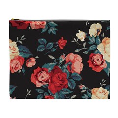 Vintage Roses Vector Seamless Pattern 02 Cosmetic Bag (xl) by Sobalvarro