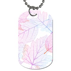 Beautiful Autumn Leaves Vector Seamless Pattern 02 Dog Tag (one Side)