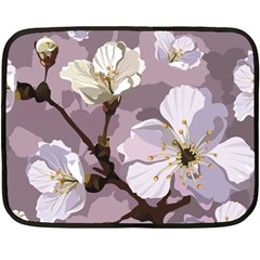 Peach Blossom Seamless Pattern Vector Fleece Blanket (mini) by Sobalvarro