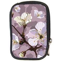 Peach Blossom Seamless Pattern Vector Compact Camera Leather Case by Sobalvarro