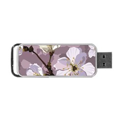 Peach Blossom Seamless Pattern Vector Portable Usb Flash (one Side)