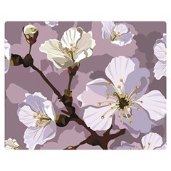 Peach Blossom Seamless Pattern Vector Double Sided Flano Blanket (medium)  by Sobalvarro