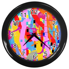 Confetti Nights 2a Wall Clock (black) by impacteesstreetweartwo