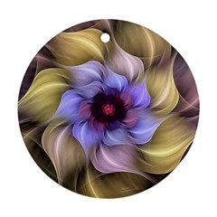 Fractal Flower Petals Colorful Ornament (round)