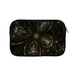 Fractal Gold Green Flower Bloom Apple Macbook Pro 13  Zipper Case by Pakrebo