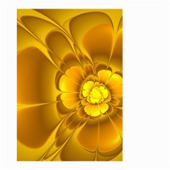 Fractal Yellow Flower Floral Small Garden Flag (two Sides) by Pakrebo