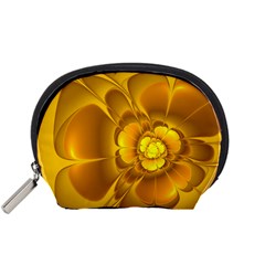 Fractal Yellow Flower Floral Accessory Pouch (small)