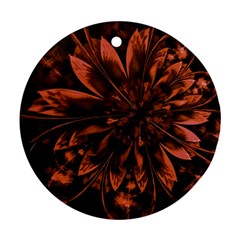 Fractal Painting Flower Texture Ornament (round)