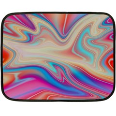 Multi Color Liquid Background Fleece Blanket (mini) by Pakrebo