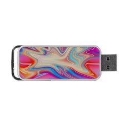 Multi Color Liquid Background Portable Usb Flash (one Side) by Pakrebo