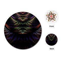 Fractal Colorful Pattern Fantasy Playing Cards Single Design (round) by Pakrebo
