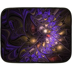 Fractal Purple Abstract Detail Double Sided Fleece Blanket (mini)  by Pakrebo