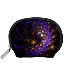 Fractal Purple Abstract Detail Accessory Pouch (small)