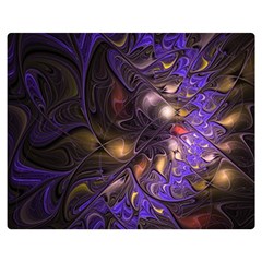 Fractal Purple Abstract Detail Double Sided Flano Blanket (medium)  by Pakrebo