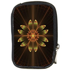 Fractal Floral Mandala Abstract Compact Camera Leather Case by Pakrebo