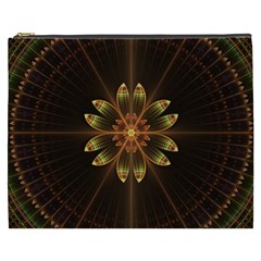 Fractal Floral Mandala Abstract Cosmetic Bag (xxxl)