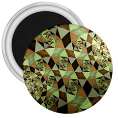 Fractal Mosaic Abstract Fractal Art 3  Magnets by Pakrebo