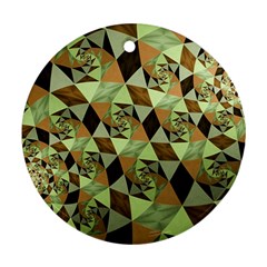 Fractal Mosaic Abstract Fractal Art Ornament (round)