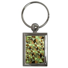 Fractal Mosaic Abstract Fractal Art Key Chain (rectangle) by Pakrebo