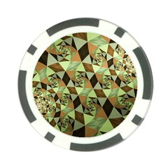 Fractal Mosaic Abstract Fractal Art Poker Chip Card Guard by Pakrebo