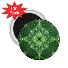 Fractal Green St Patrick S Day 2 25  Magnets (100 Pack)  by Pakrebo