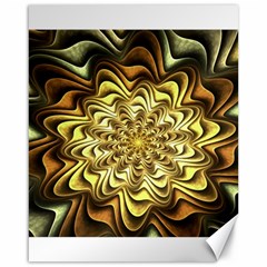 Fractal Flower Petals Gold Canvas 16  X 20  by Pakrebo