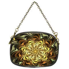 Fractal Flower Petals Gold Chain Purse (one Side) by Pakrebo