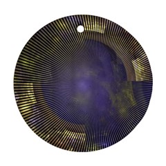 Fractal Earth Rays Design Planet Ornament (round)