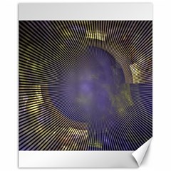 Fractal Earth Rays Design Planet Canvas 11  X 14  by Pakrebo