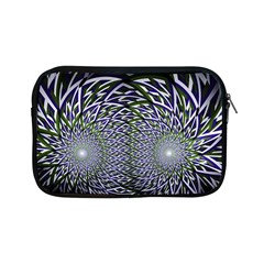 Fractal Blue Green Mirror Flowers Apple Ipad Mini Zipper Cases by Pakrebo