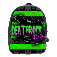 Deathrock Diva School Bag (large) by ArtistRoseanneJones