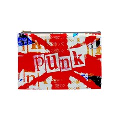 Punk Union Jack Cosmetic Bag (medium) by ArtistRoseanneJones