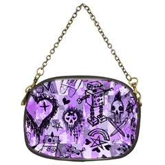 Purple Scene Kid Sketches Chain Purse (two Sides) by ArtistRoseanneJones