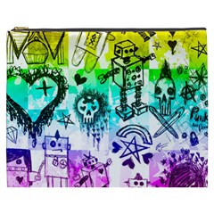 Rainbow Scene Kid Sketches Cosmetic Bag (xxxl) by ArtistRoseanneJones