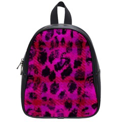 Pink Leopard School Bag (small) by ArtistRoseanneJones