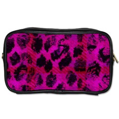 Pink Leopard Toiletries Bag (two Sides) by ArtistRoseanneJones