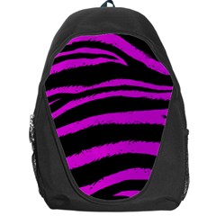 Pink Zebra Backpack Bag by ArtistRoseanneJones