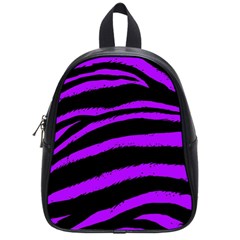 Purple Zebra School Bag (small) by ArtistRoseanneJones