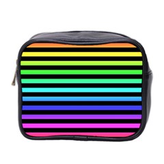 Stripes Rainbow Mini Toiletries Bag (two Sides) by ArtistRoseanneJones