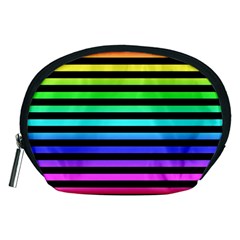 Stripes Rainbow Accessory Pouch (medium) by ArtistRoseanneJones