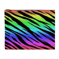 Tiger Rainbow Cosmetic Bag (xl) by ArtistRoseanneJones