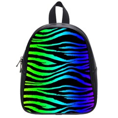 Rainbow Zebra School Bag (small) by ArtistRoseanneJones