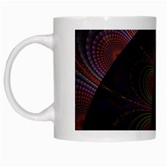 Fractal Colorful Pattern Spiral White Mugs