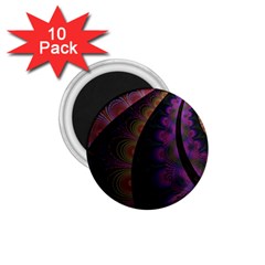 Fractal Colorful Pattern Spiral 1.75  Magnets (10 pack) 