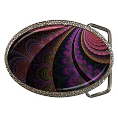 Fractal Colorful Pattern Spiral Belt Buckles